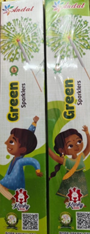 10CM GREEN SPARKLER (10 செ.மீ பச்சை கம்பி மத்தாப்பு)(10Pcs)