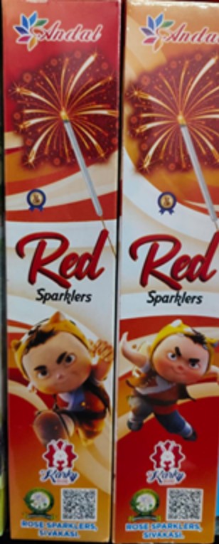 12 CM RED SPARKLER (12 செ.மீ சிவப்பு கம்பி மத்தாப்பு) (10Pcs)