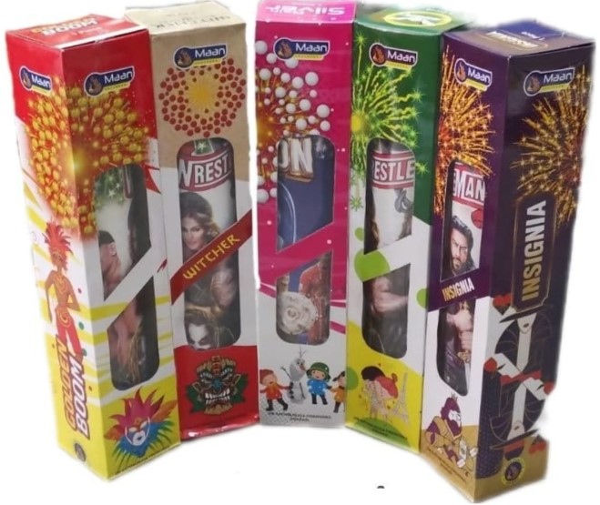 3.5 Inch FANCY MULTI COLOR MIXED PIPE