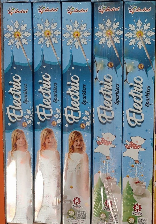 30 CM ELECTRIC SPARKLER (30 செ.மீ எலக்ட்ரிக் கம்பி மத்தாப்பு) (5Pcs)