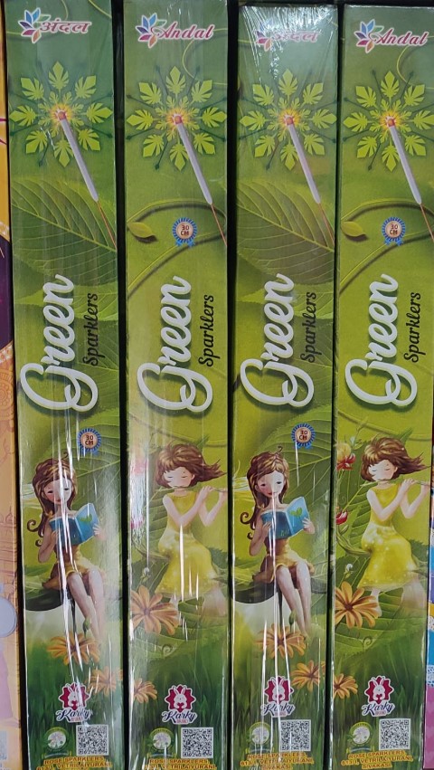 30 CM GREEN SPARKLER (30 செ.மீ பச்சை கம்பி மத்தாப்பு) (5Pcs)