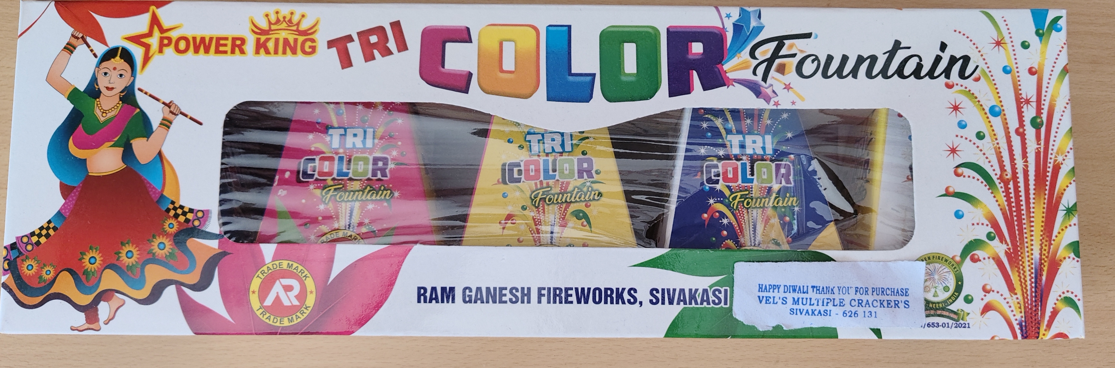 TRI COLOR FOUNTAIN (ட்ரை கலர் ஃபாவுடைன்) (5Pcs)